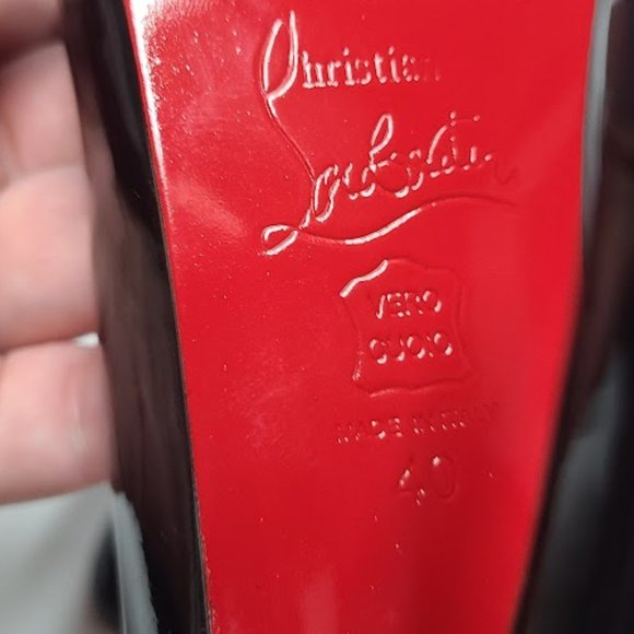 Christian Louboutin Black Patent Leather Heels - Picture 14 of 16